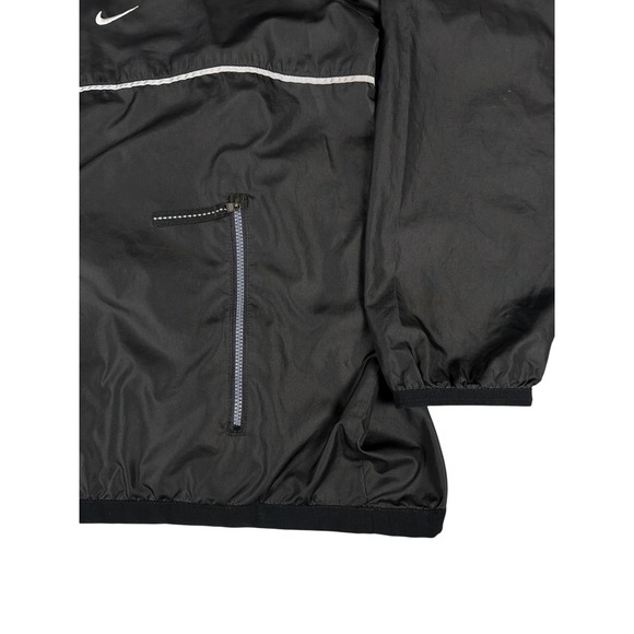 Nike Running Half Zip Pullover Jacket Men's Large Black Windbreaker Lightweight - Picture 10 of 11